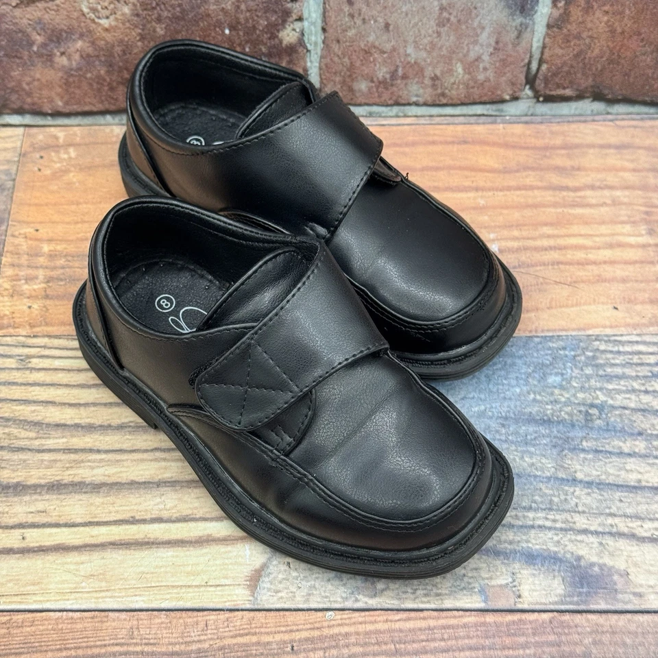 Lito детей мальчиков черный кожаный ремень платье туфли Оксфорд свадьбы Sz ребенка ясельного возраста 8 - Изображение 2 из 4