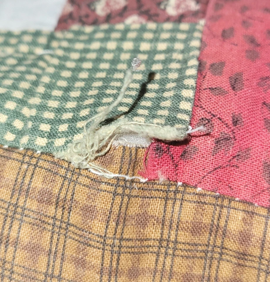 Edredón Vintage Country Navidad Granny Core Cabin Moose Bear Trees 84x64" Foto 4 de 4