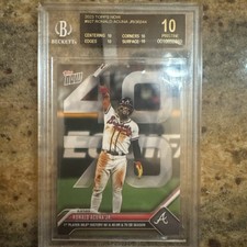 2023 TOPPS NOW #927 Ronald Acuna Jr/36544 10 Pristine BECKETT 40/70 Card