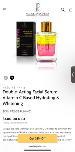 Predire Divine doppelt wirkendes Gesichtsserum auf Vitamin-C-Basis feuchtigkeitsspendend & aufhellend - Bild 4 von 4