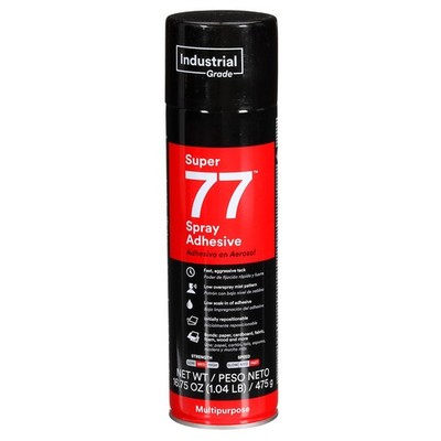 3M Super 77 Multipurpose Permanent Spray Adhesive Net Wt 16.75 oz, Clear 