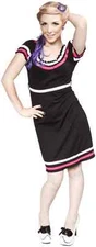 77723 Black 1960s Mod Style Surly Girl Dress Sourpuss Medium Sixties Cute Retro