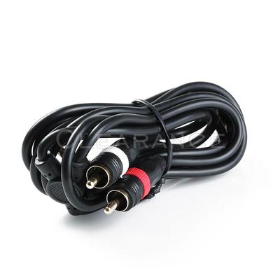 Audio R L. Cord New 6ft Right Angle 3.5mm Stereo Plug to L/R 2-RCA Male Audio Cable | eBay