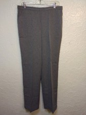 Alfred Dunner Classic Fit Pants Pull On Heather Gray Sz 12 Proportioned Med NWT