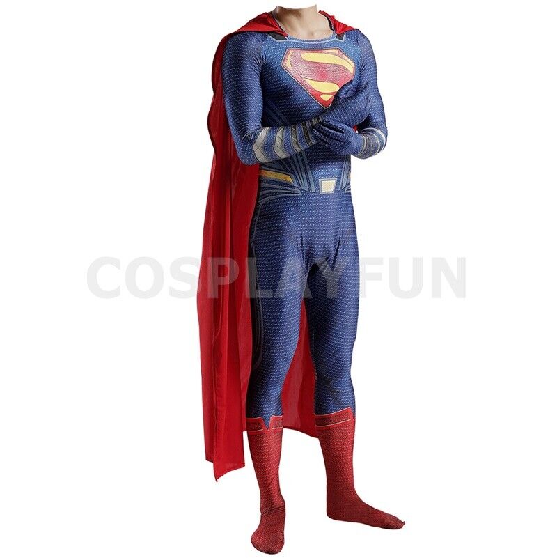 Adulti Tuta Cosplay Clark Kent Outfit Halloween Superman Man Of Steel  Costume Rosso Del Capo Spandex Body Da 120,72 €