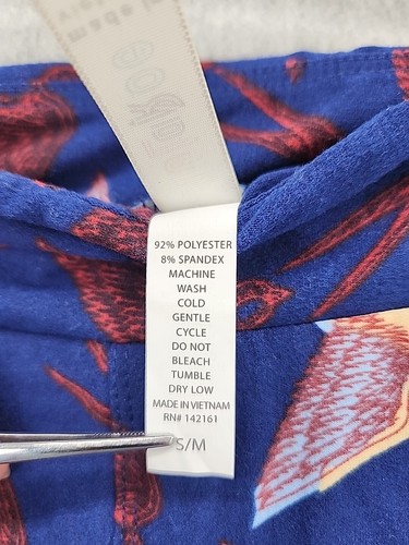 NEW LuLaRoe Kids Leggings Blue w/Bird Pattern S/M - Picture 4 of 6