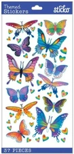 Foil Butterflies, 4x7" scrapbook stickers Sticko 52-38221