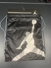 Black And Gray 15" W X 19" H Jump man 23 Cinch Sack/Back Pack Michael Air Jordan