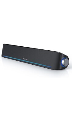 Computer Sound Bar With RGB Lights & Bluetooth 5.0 - Hi-Fi PC Speakers For Desktop, Laptop, Gaming