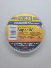 3M Scotch Super 88 Heavy Duty Electrical Tape 3/4 in x 66 ft x 0.0085 in