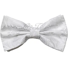 New Men's BUTTERFLY Design WHITE Pretied Bow tie Prom Wedding Formal Formal