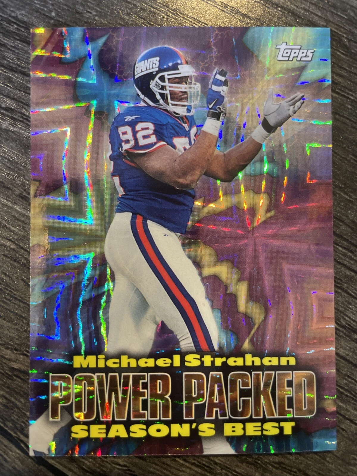 1999 Topps Chrome - Season's Best Power Packed Refractor #SB18 Michael Strahan
