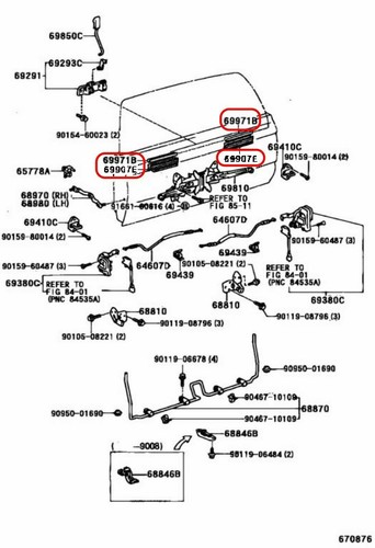Toyota 4runner 90-94 Back Window Regulator Track Channel Repair Kit Genuine - Picture 6 of 6