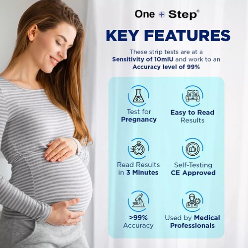 Pregnancy Test Strips Ultra Sensitive 10mIU Home Urine Testing Kits ONE STEP - Picture 8 of 8