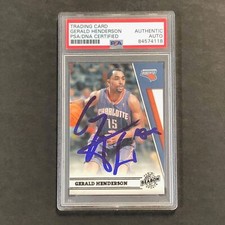 2010-11 Panini Season Update #76 Gerald Henderson Signed AUTO PSA Slabbed Bobcat