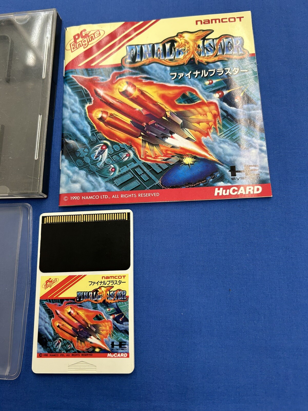 PCE FINAL BLASTER Shooter PC Engine HuCard JAPAN Namco Game Manual Case ...