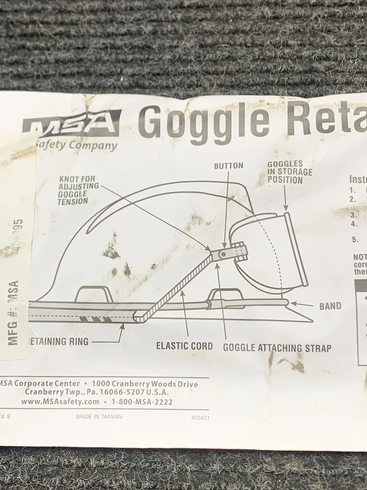 New MSA 449895 Goggle Retaining Ring - Imagem 2 de 4