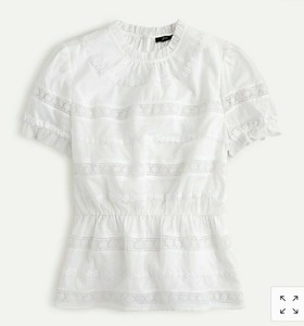 j crew white peplum top