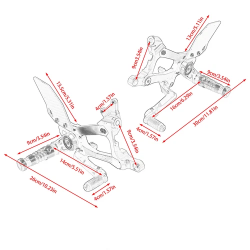 For Ducati Panigale V4 V4S V4R 2018-2024 Adjustable Rearsets FootPegs Footrests - Picture 2 of 14