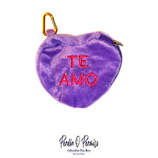 New - Te Amo Heart Candy Coin Purse - Purple - Free Shipping