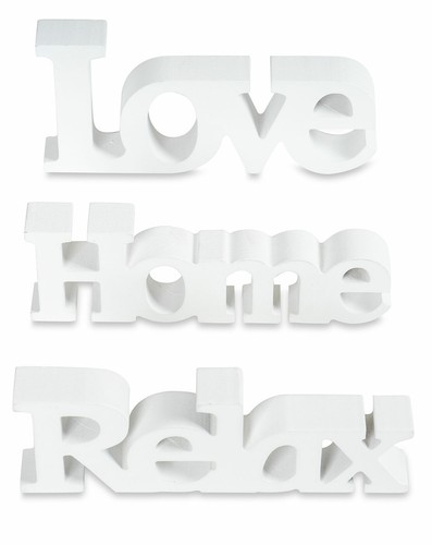 3er Set Schriftzug Holz Love/Relax/Home weiß braun schwarz MDF Buchstaben Deko - Bild 6 von 12