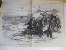 Vintage Print,MODERN COMUTE,Thomas Nast,Harpers,Oct 1873