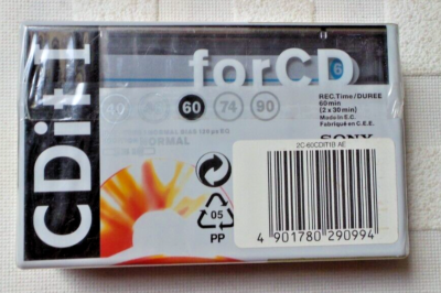 CASSETTE AUDIO K7 TAPE/ 2 X CASSETTES VIERGE SONY CDIT I 60 MINUTES FOR CD NEUF