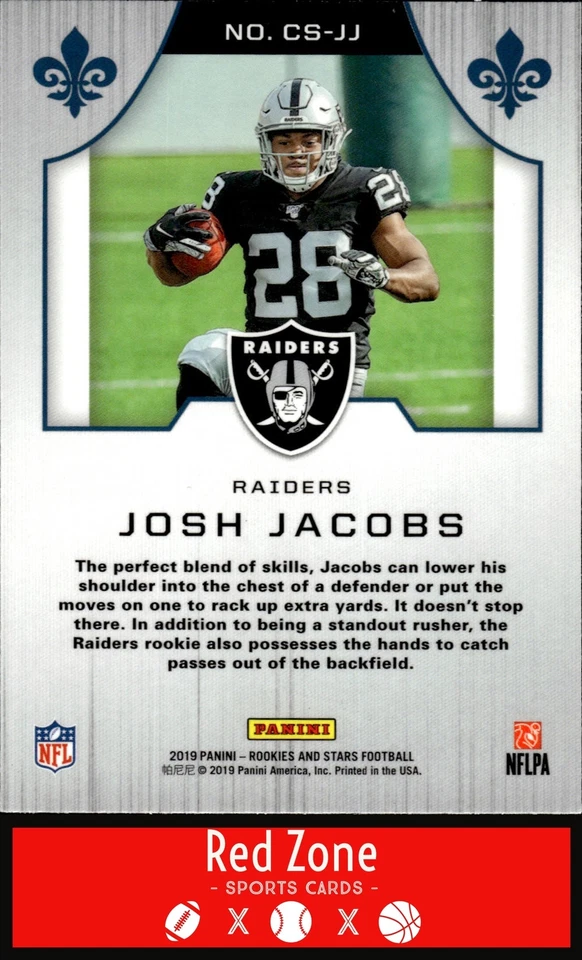 2019 Panini Rookies & Stars - #CS-JJ Josh Jacobs NM. - Image 2 of 2