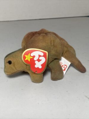 TY Teenie Beanie Babies McDonalds Steg The Stegosaurus Dinosaur WITH Tag 