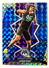 2022 Panini Mosaic Lewis Cine BLUE Prizm Card SP #/99 Vikings Rookie!. rookie card picture