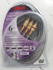 RCA 6 foot Digital Audio Video Cable 24K gold DT6AV...NEW