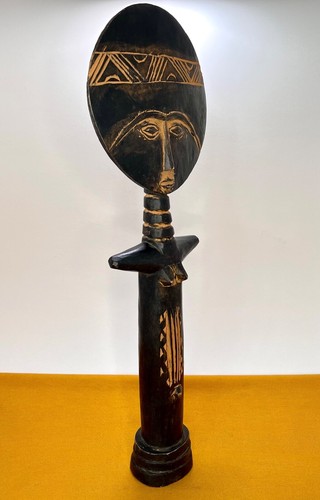Akua'ba. Large Fertility Doll. 21" tall.Asante People, Ghana. mid 20th Century. - Picture 4 of 11