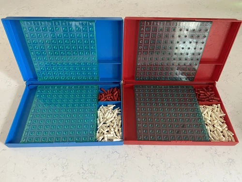 Battleship Board Game Milton Bradley Vintage Complete Original Red Blue