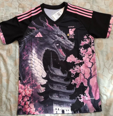 Japan Soccer Jersey Blossom Sakura Dragon Concept Edition S,M,L,XL,XXL