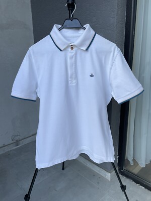 Rare Vivienne Westwood Men's Short Sleeve White Polo T-Shirt Size