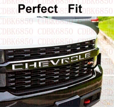 FOR 2019 20-2021 Silverado 1500 Grille insert Grill overlay LT RST White