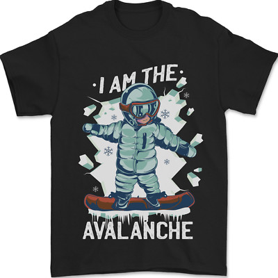 Snowboarden I Am the Avalanche lustiges Herren T-Shirt 100% Baumwolle