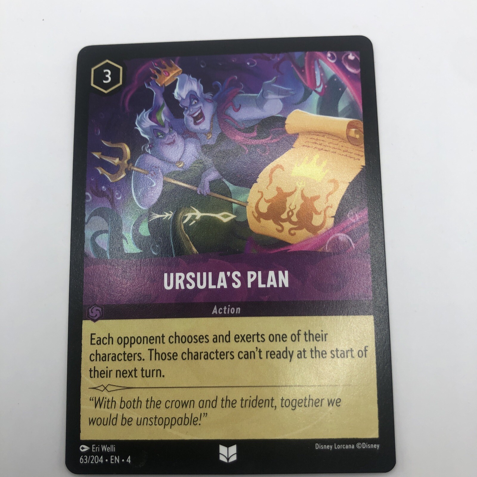 Disney Lorcana TCG Ursula's Plan 63/204 Regular Uncommon Ursula's Return NM