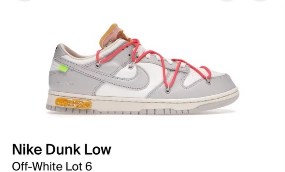 Size 10 NWB- Nike Off-White x Dunk Low Lot 06 of 50 - Image 3 of 4