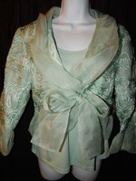 225$ Samuel Dong L Shell Top Jacket 2pc 19093 Silk Organza Green Artsy Lt35 225$ Samuel Dong L Shell Top Jacket 2pc 19093 Silk Organza Green Artsy Lt35
