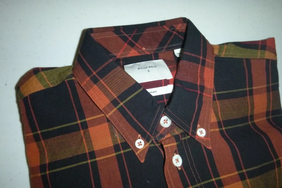 Camisa Billy Reid Para Hombres ESTÁNDAR Grabada Tuscumbia Abotonada - Pequeña-Carbón/Óxido Foto 4 de 4