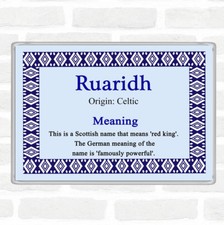 Ruaridh Namensbedeutung Jumbo K&uuml;hlschrankmagnet blau
