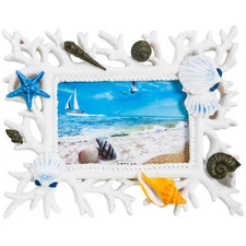 Coral Shell Photo Frame 6 Inch Resin Creative Picture Frame Wedding Photo Frame