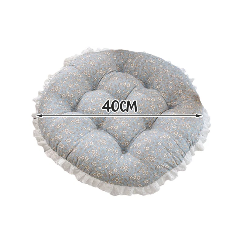 Floral Double-Layer Yarn Cushion Tatami Mat Chair Cushion Breathable and Soft - Image 4 of 4