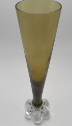 Beautiful Green Brown Art Glass Bud Vase Excellent Condition - Picture 3 of 7