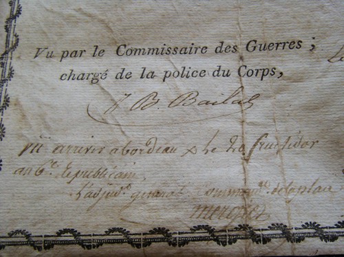 CHASSEURS BASQUES - BREVET DE CHIRURGIEN & CONGÉ - DIRECTOIRE 1798 - Picture 4 of 12