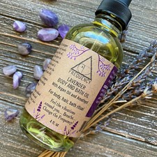 Lavender bath, body, amethyst oil