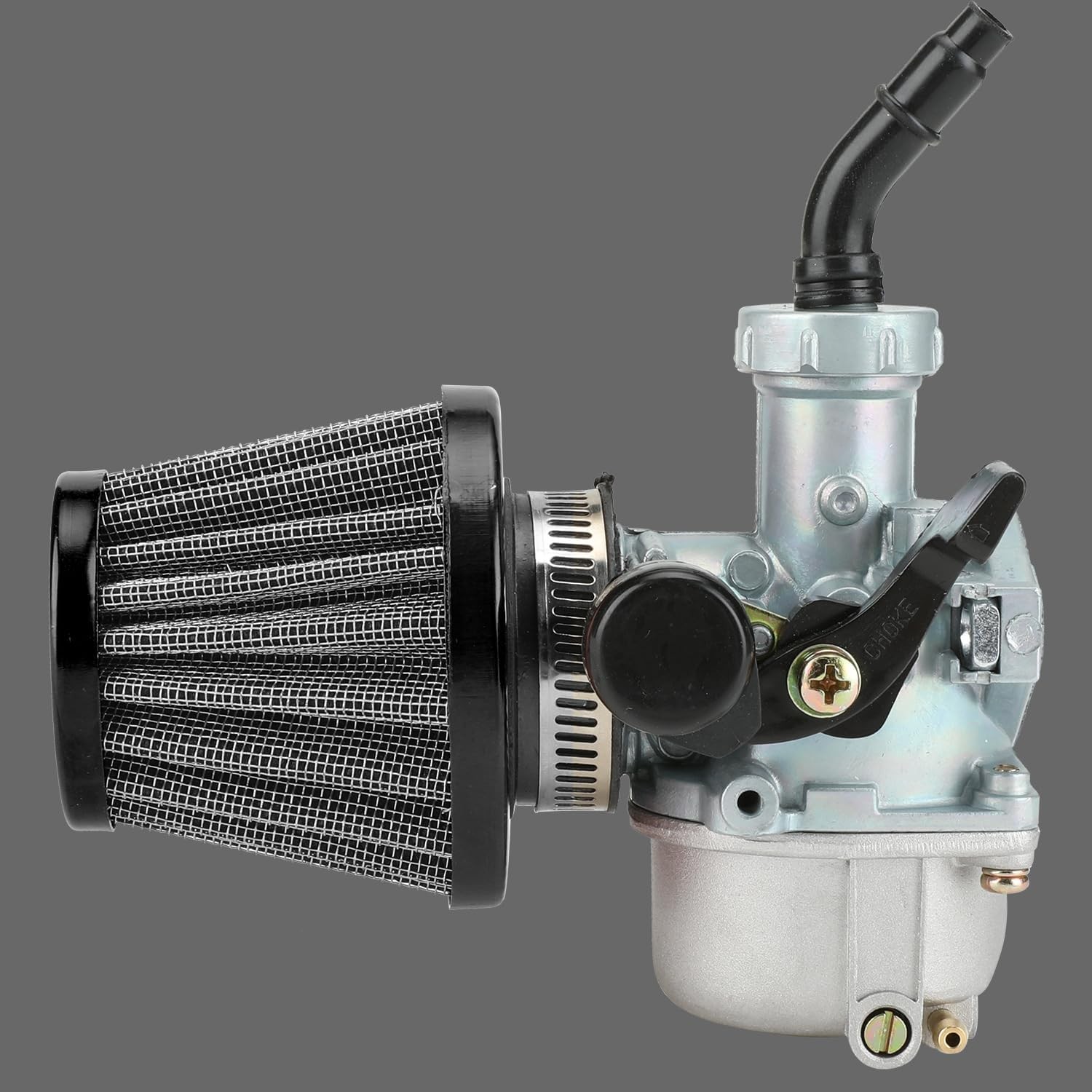 YOXUFA PZ19 19mm Carburetor 7/8 22mm Throttle Assembly for Apollo black 