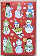 Merry Christmas / Snowman Sticker sheet
