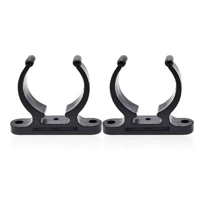 MARINE CITY Black Nylon Ladder Hooks Spring Clamp Holder Bracket Pole Clip 2PCs